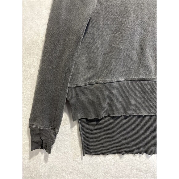 Wilt Women's Long Sleeve Distressed Neckline Pullover Top Grey Size Medium Boho - Picture 4 of 16